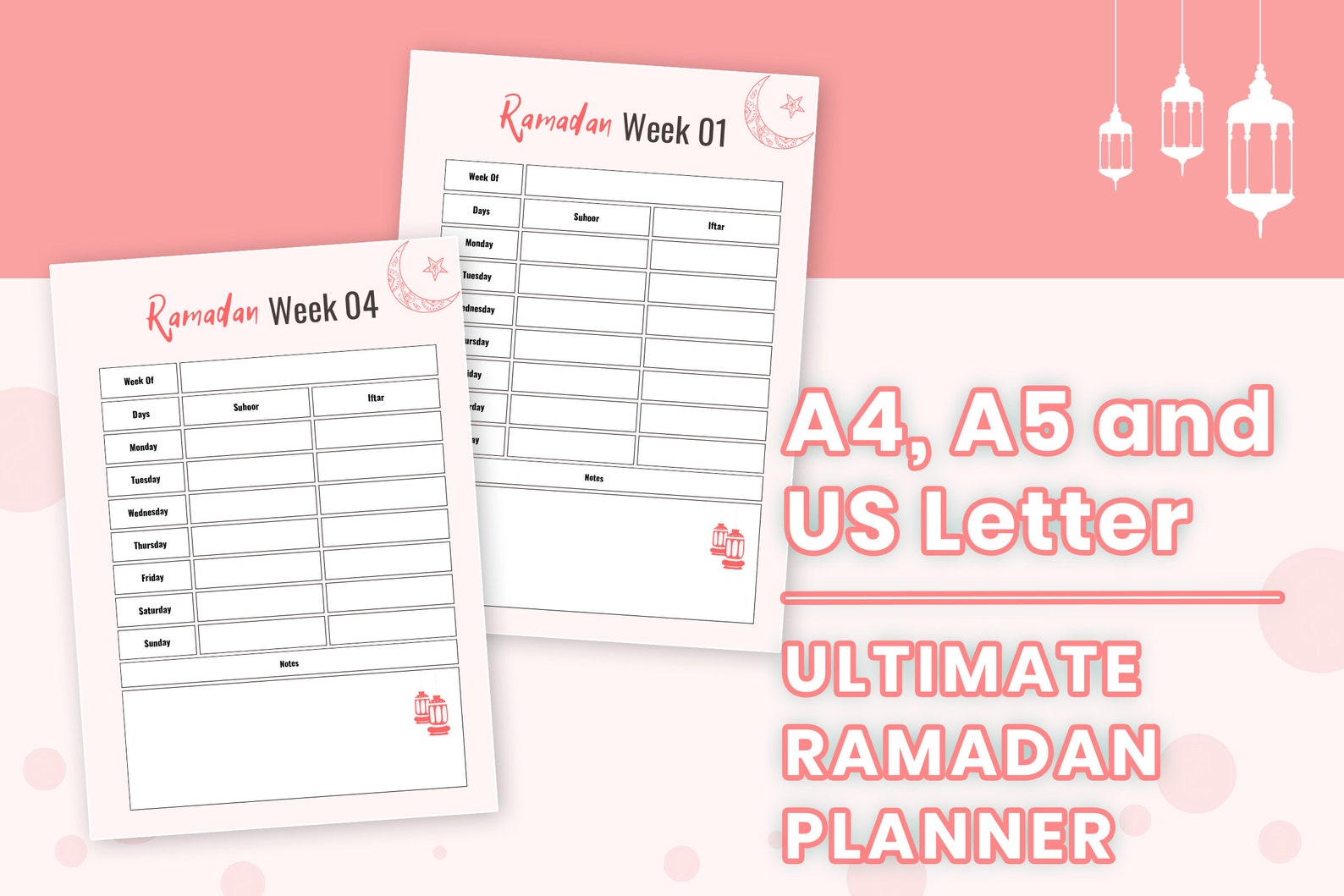 Ramadan 2026 Printable Planner PDF, Prayer & Quran Tracker A4 A5 - Etsy