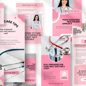 Healthcare Social Media Template Bundle, Canva Social Media Boost, Medical, Wellness, and Health Marketing Kit image 10