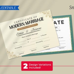 Bearbeitbare Heiratsurkunde Vorlage, druckbare Hochzeitsurkunde, benutzerdefinierte Heiratsurkunde, Canva Hochzeitsandenken CT-219