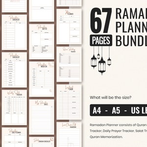 Calendario de Ramadán 2024 imprimible Póster de pared islámico A2 / A3 JPG  PNG PDF -  España