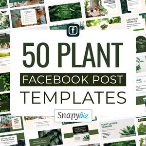 Pflanzen Facebook Vorlagen, Grüne Canva Vorlagen, Natur Pflanzenliebhaber Vorlage, Botanischer Garten Vorlage, Pflanzenblattästhetik Marketing