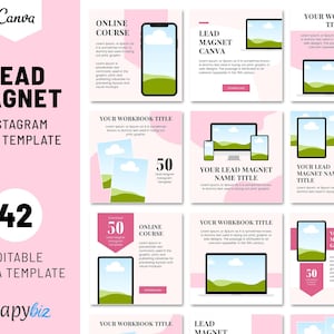 Lead Magnet Instagram Post Template  Coach Branding  Business Influencers  Funnel Template  Lead Magnet ebook Social Media Booster IG-71
