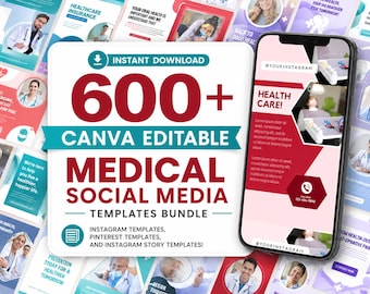 Medical Social Media Templates 606 Canva Instagram Dental Clinic Doctor Healthcare Nurse Surgery Pinterest