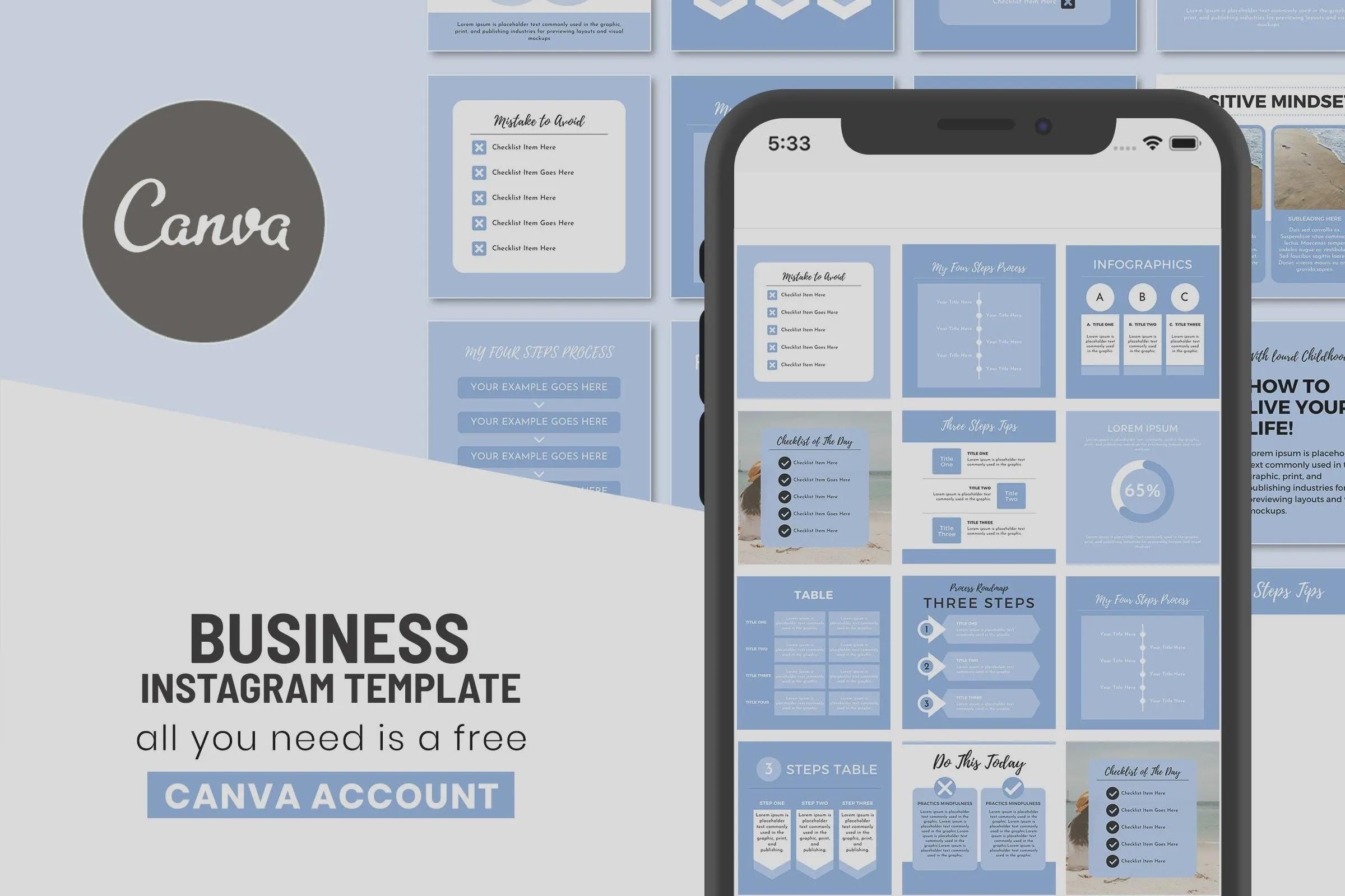 Editable Business Coach Instagram Templates for Social Media Marketing ...
