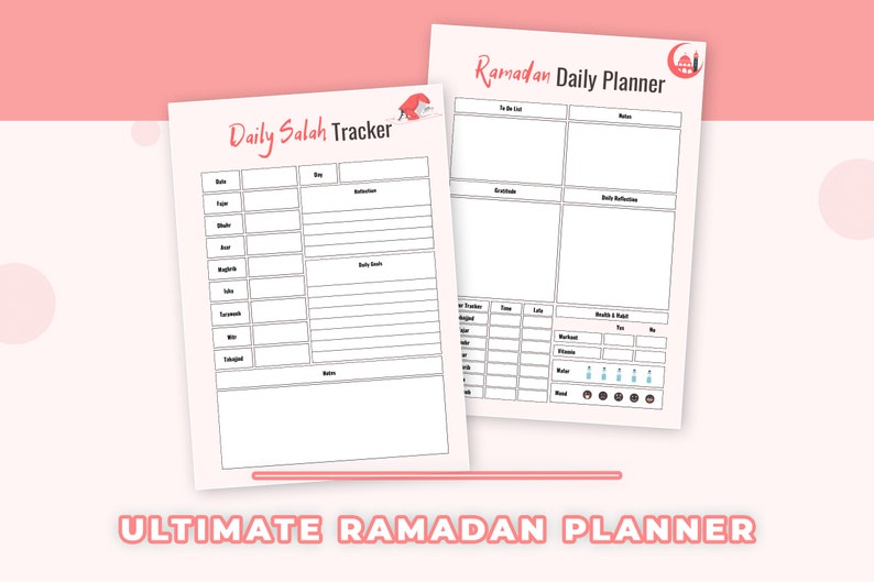 Ramadan 2026 Printable Planner PDF, Prayer & Quran Tracker A4 A5 - Etsy