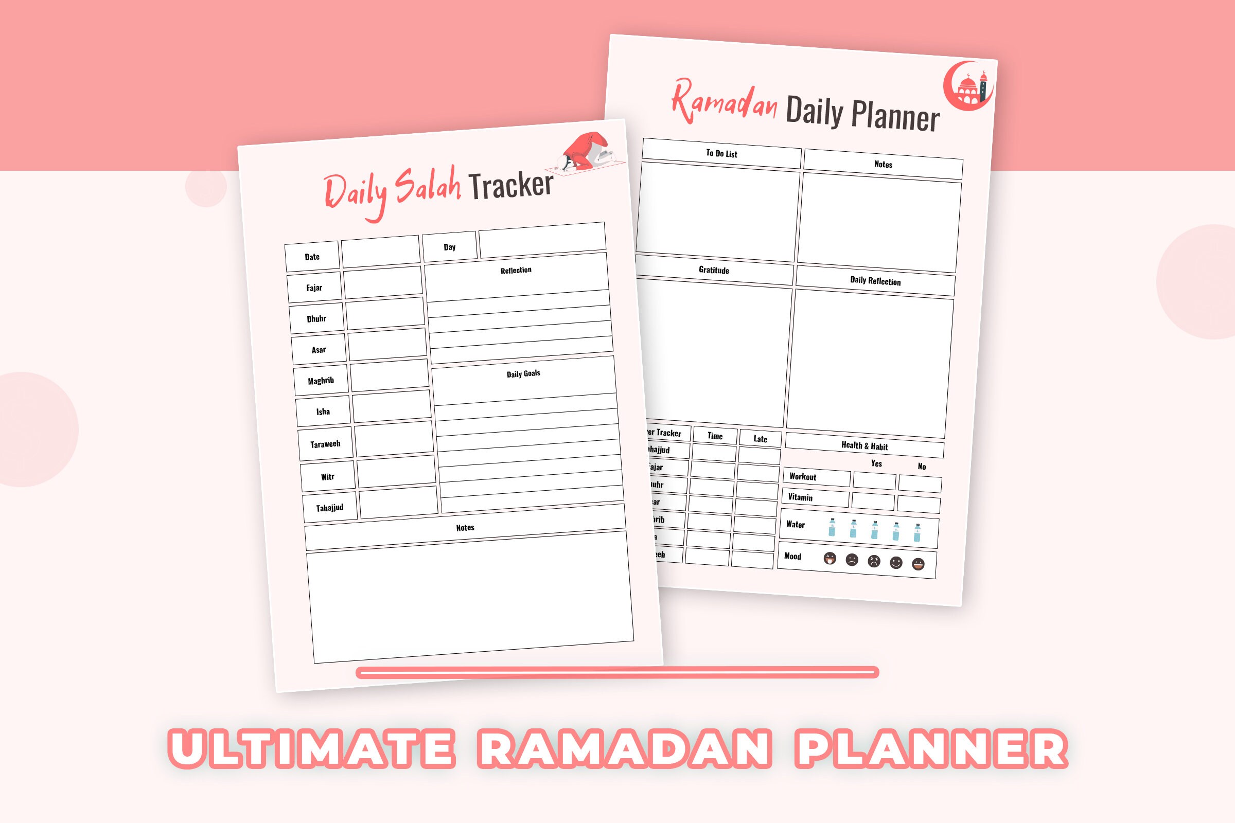 Ramadan 2026 Printable Planner PDF, Prayer & Quran Tracker A4 A5 - Etsy