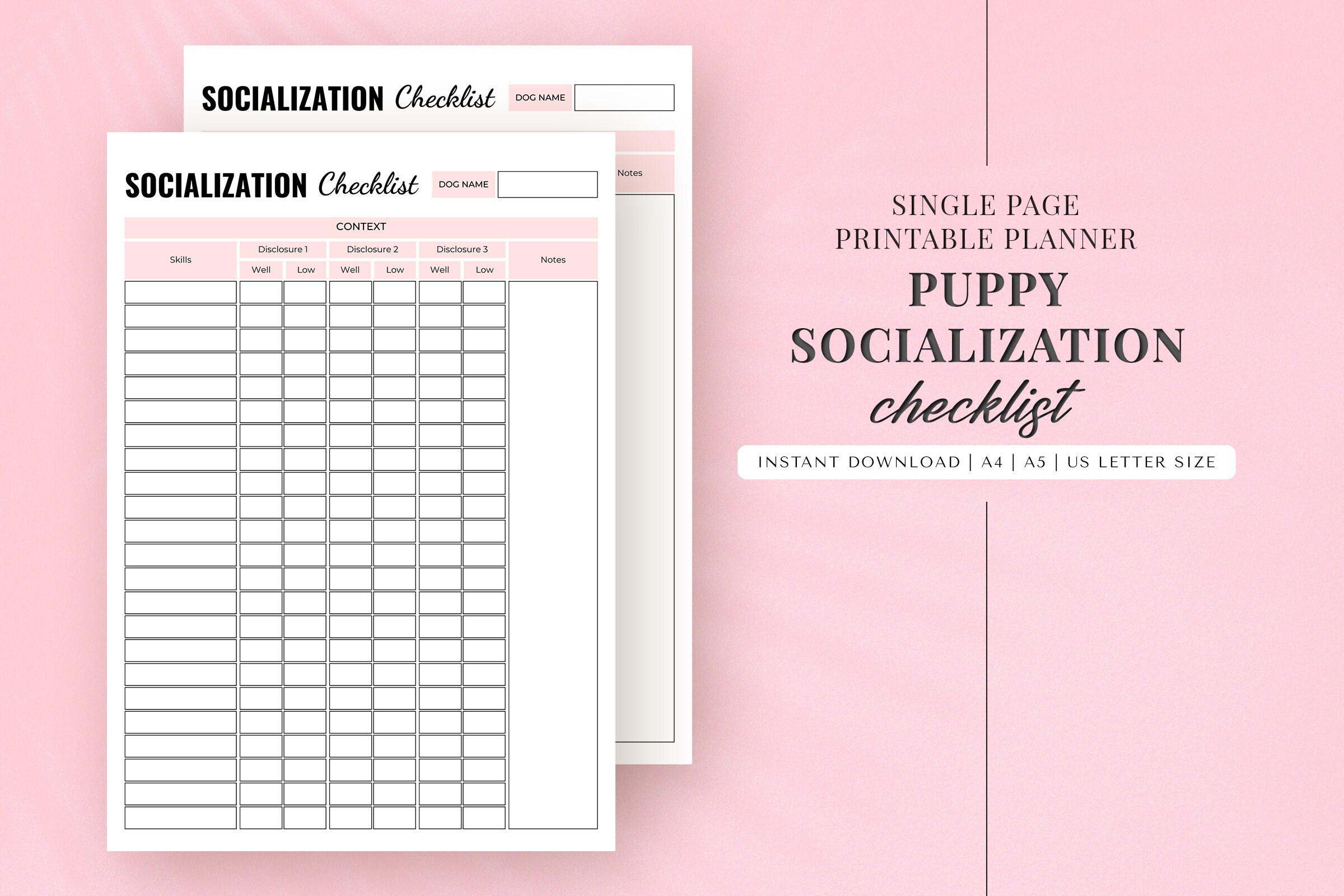 Printable Puppy Socialization Checklist Ultimate New Puppy - Etsy