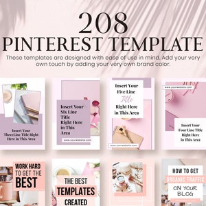 200+ Pinterest Templates Canva Bundle | Animated Pins | Canva Pin Templates | Marketing Pins. Pinterest Marketing, Pinterest Canva pins