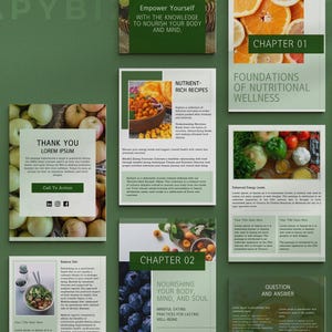 Plantilla de ebook de coach de nutrición: guía personalizable de Canva