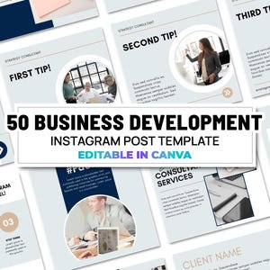 Business Development Instagram Template Canva Editable, Corporate Templates, Boost Your Feed, Business Instagram Marketing, Business Coach