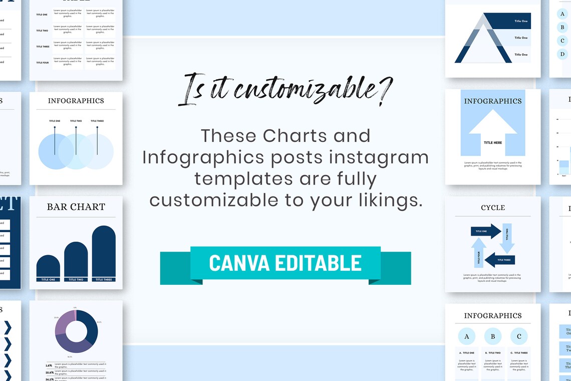Intagram Chart Infographic Instagram Posts Template | Canva Charts and Graphs | Small ...