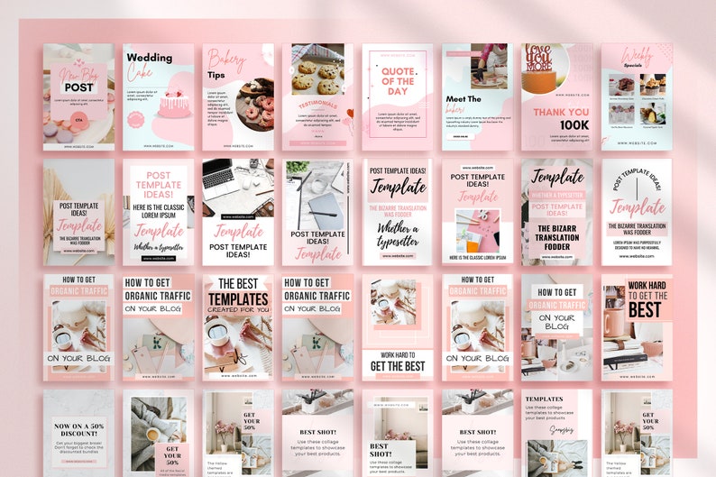 1150+ Editable Pinterest Canva Templates Bundle | Travel, Recipe ...