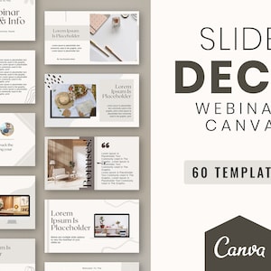Webinar Slide Deck Canva Template: 60 Course Slides