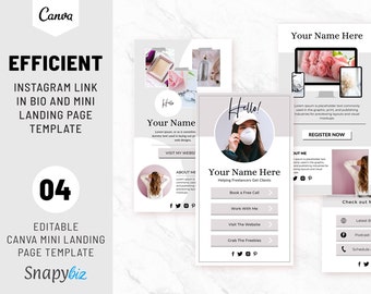 Link Instagram nella biografia, modelli Canva, landing page, alternativa a Linktree, social media, sito web, influencer, blogger, attività di coaching