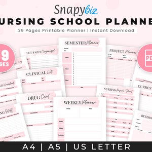 Nursing School Planner | Nursing Planner | Planner For Nursing Students | Best Nursing School Planner | Nurse Life | Nurse Planner