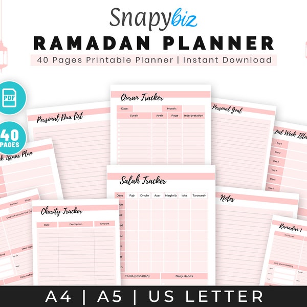 2024 Ramadan Printable Planner, Ramadan Checklist, Ramadan Planner PDF, Ramadan Greetings,, Ramadan Blessings Dua in Ramadan Ramadan Routine