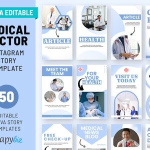 Medical Instagram Canva Story Template | Health Services Instagram STORY Templates | Healthcare Doctor Nurse Physician, IG-28