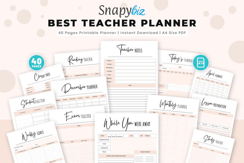 Best Teacher Planner Planner For Teachers Teacher Planner Etsy