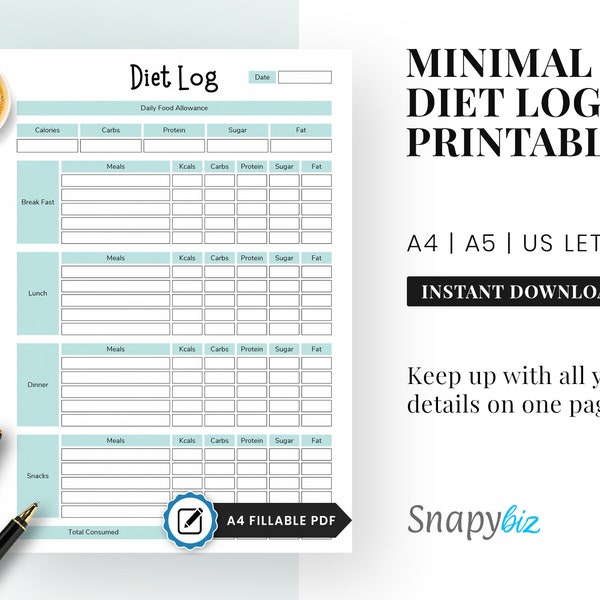 Dash Diet Tracker - Etsy