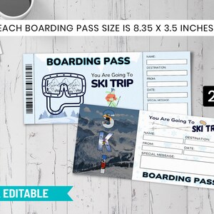 Ski Trip Ticket Canva Editable Template Winter Vacation Ticket Design Snowboarding Trip Ticket Layout Snow Trip Boarding Pass Canva BP-138