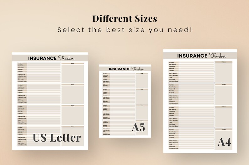 Fillable Insurance Binder Insurance Printable Insurance Etsy Fillable Insurance Binder Insurance Printable Insurance Etsy