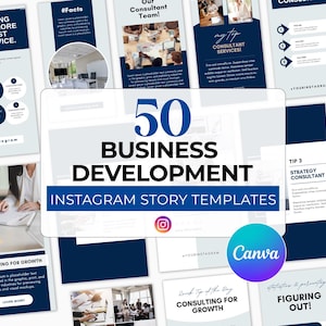 Plantilla de Canva para historias de Instagram de desarrollo empresarial, plantillas corporativas, potencia tu feed, marketing empresarial, IG-54
