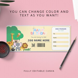 Canva Zoo Certificate Editable Template, Zoo Gift Certificate Template ...