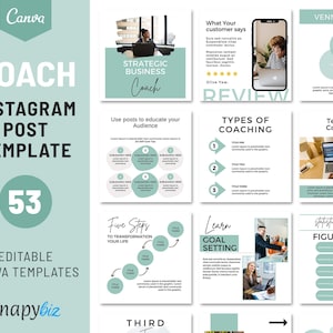 Coach Instagram Post Template For Business, Coaching Social, Social Media Toolkit for Coaches, Promotional Post, Business Instagram Canva