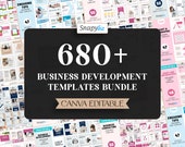 680 + Business Coaching Social Media, Canva Editable Template Bundle, Custom Digital Marketing Post Download