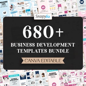 Business Social Media Canva Template Bundle: Branding & Coaching