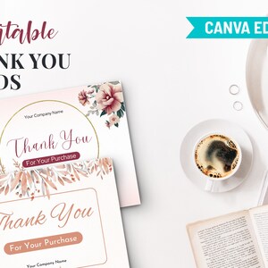 Thank You Cards Printable Canva, Printable Thank You Cards, Thank You ...