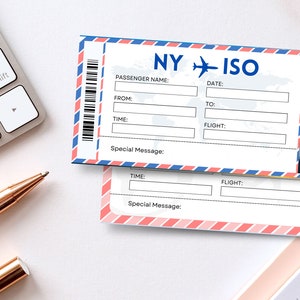 Billet cadeau modifiable pour le voyage surprise en Islande, imprimable, vol, modifiable, billet d'avion pour l'Islande, voyage en Islande, billets, BP-75