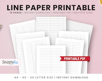 Hoja imprimible de gráfico de columnas en blanco: Hojas de trabajo de tablas imprimibles (PDF, A4, A5, EE. UU.)