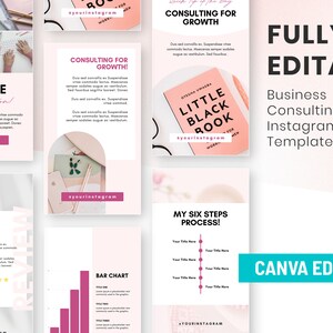 Plantillas para historias de Instagram de consultores de negocios, Canva editable, marketing para impulsar las redes sociales, coaching profesional de marca. imagen 4