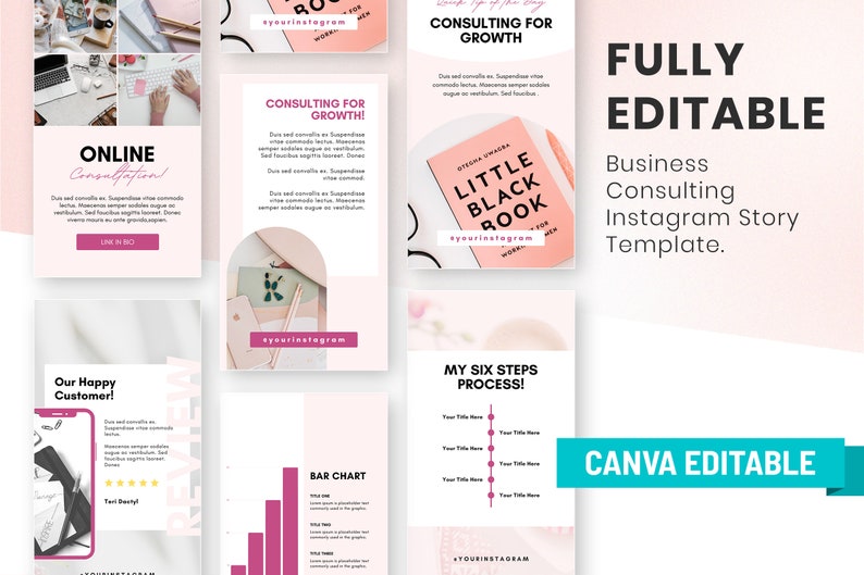 Plantillas para historias de Instagram de consultores de negocios, Canva editable, marketing para impulsar las redes sociales, coaching profesional de marca. imagen 4