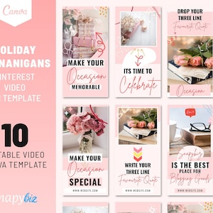 Holiday Pinterest Pins Template, Holiday Themed Pinterest Pin Templates, Cute Pinterest Pins, Viral Pins Aesthetic Holiday Social Media Pins