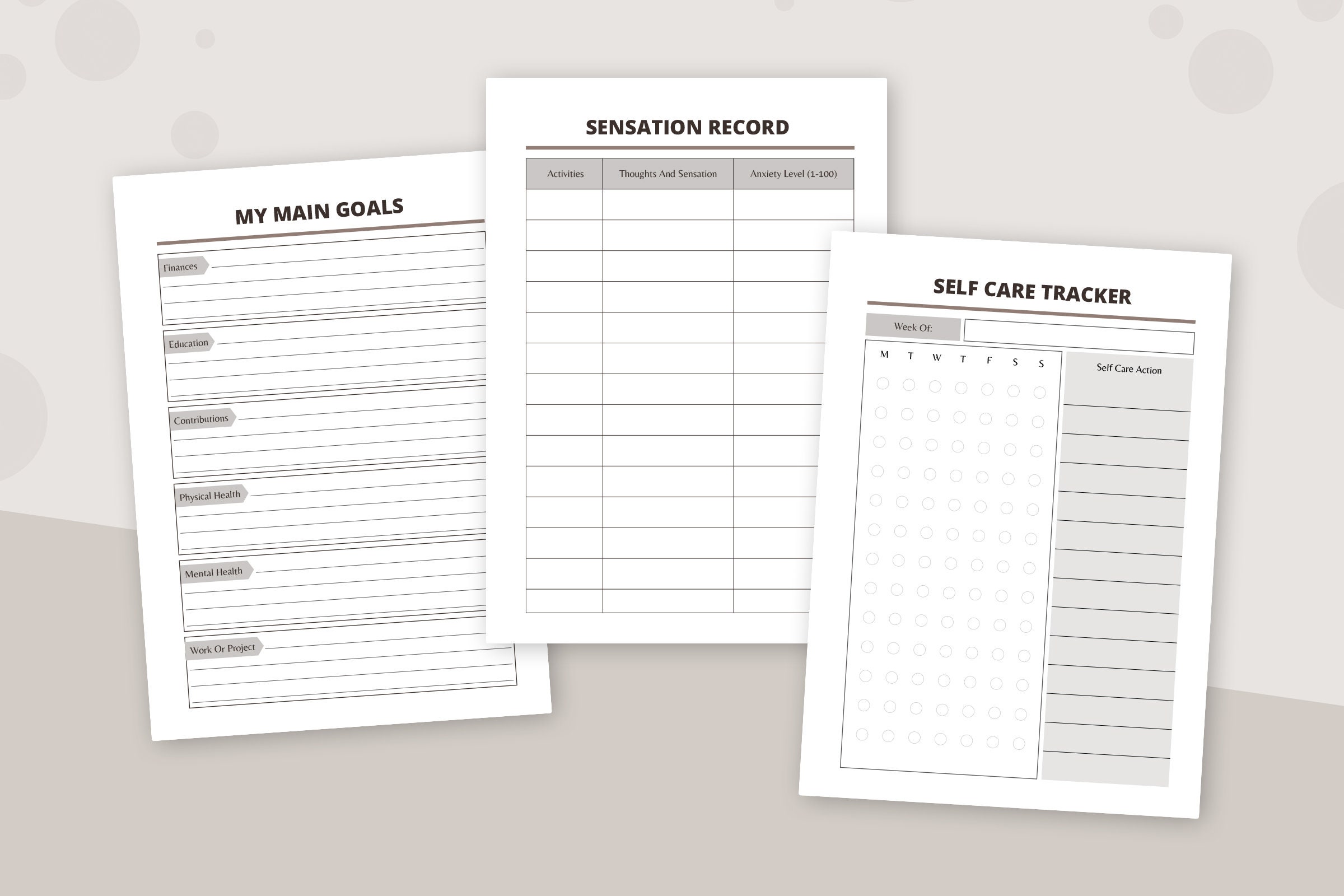 Mental Wellness Printable Planner Mental Health Planner A4 | Etsy