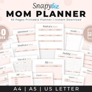 Mom Planners | Best Planners For Moms | Stay At Home Mom Planner | Planner For Moms That Work | Mom Planner Printable | Cleaning Binder