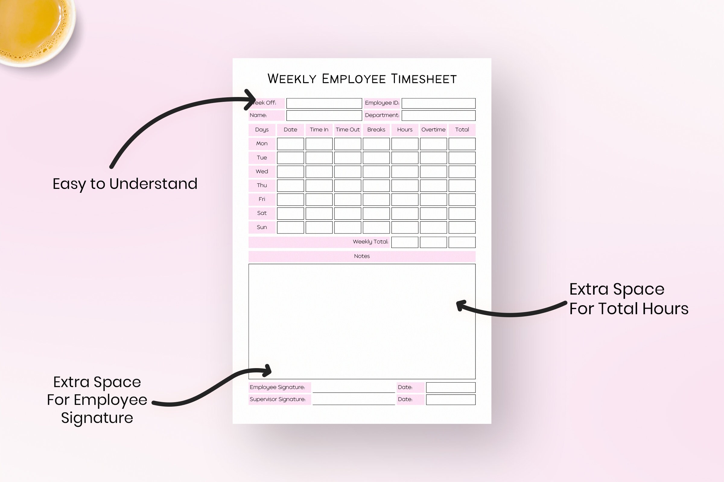 Fillable Timesheet