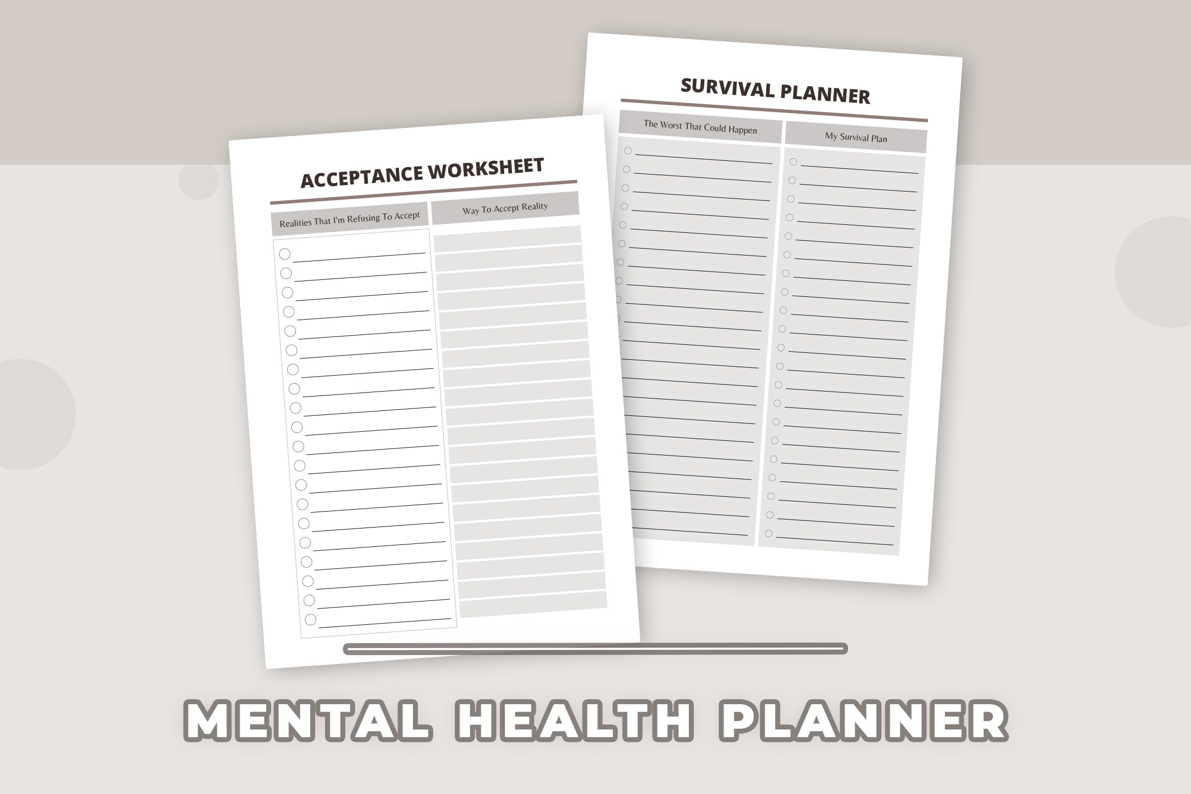 Mental Wellness Printable Planner Mental Health Planner A4 | Etsy