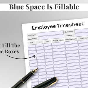 Employee Time Utilization Form.pdf Fillable Employee Timesheet Printable Planner PDF, Work Time Tracker ...