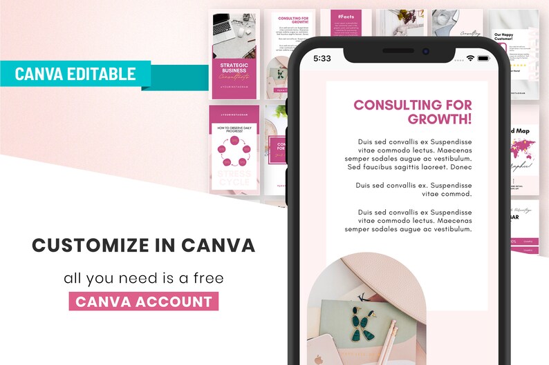 Plantillas para historias de Instagram de consultores de negocios, Canva editable, marketing para impulsar las redes sociales, coaching profesional de marca. imagen 3