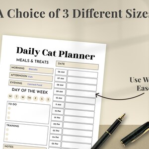 Cat Care Checklist, Printable Planner Template, Instant Digital ...