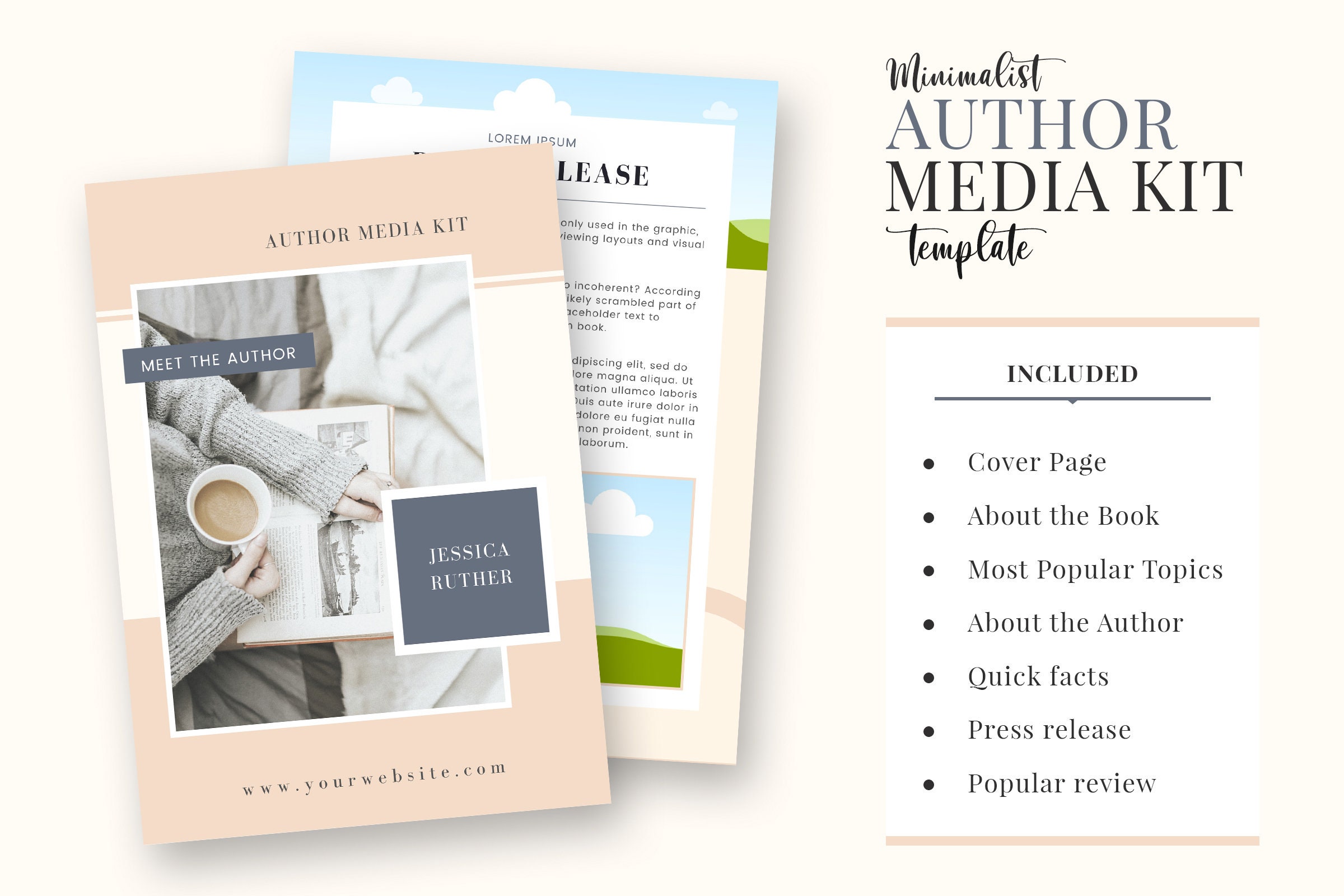 Author Media Kit Template Media Kit for Influencer Etsy