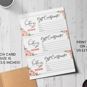 Editable Mom Gift Certificate Template, Custom Gift Certificate, Gift ...