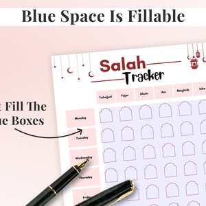 Salah Printable, Daily Salah Log, Islamic Prayer Planner, Muslim Prayer ...