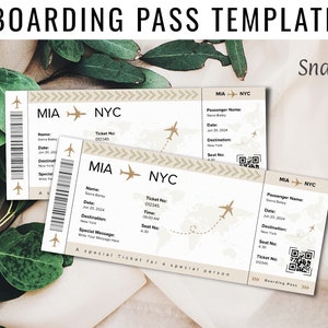 Modèle modifiable de carte d'embarquement, Modèles Canva, Téléchargement de carte d'embarquement, Modèles modifiables, Designs Canva