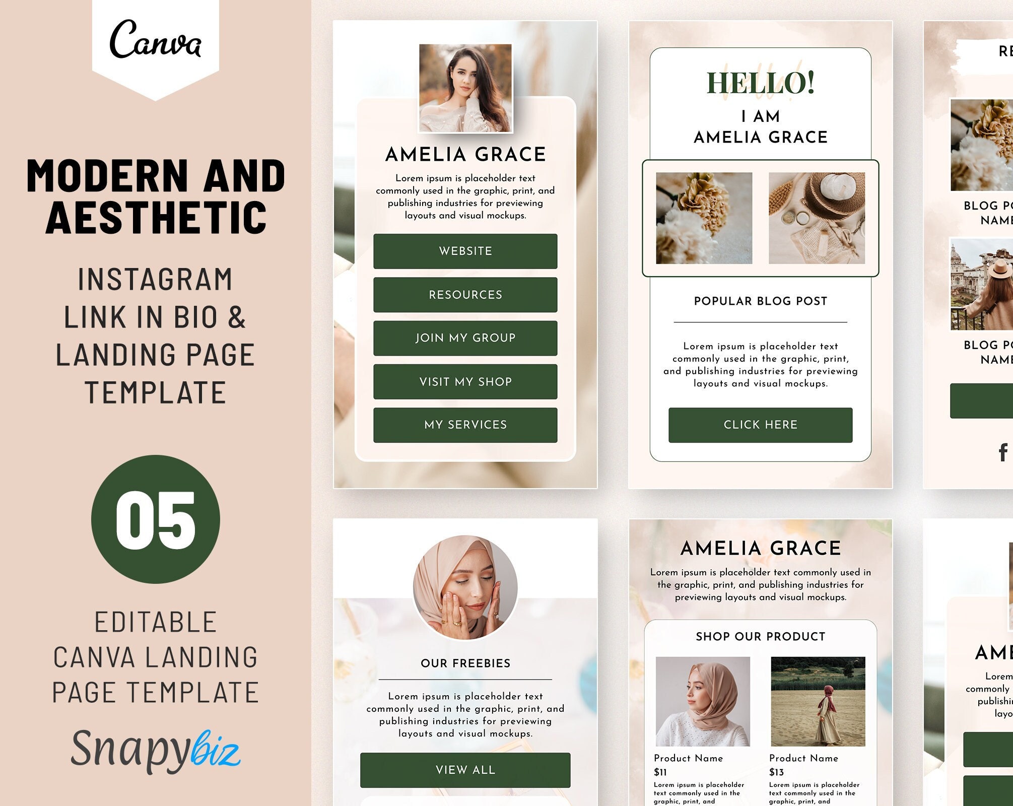 Link in Bio Template Instagram Link in Bio Canva Link in Bio  