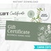 Editable and Printable Minimal Gift Certificate Template Gift - Etsy