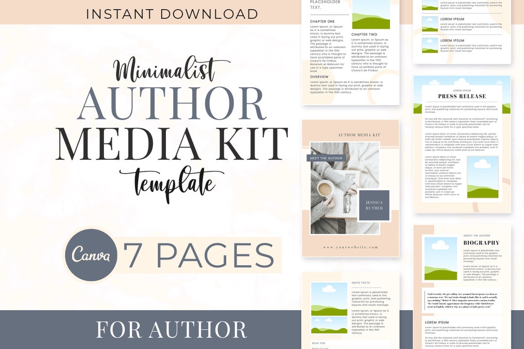 Author Media Kit Template Media Kit for Influencer Influencer Press Kit